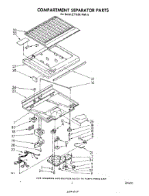 04 - Compartment Separator parts for Whirlpool Refrigerator ET16EK1PWR0 from AppliancePartsPros.com