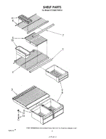05 - Shelf parts for Whirlpool Refrigerator ET16EK1PWR0 from AppliancePartsPros.com