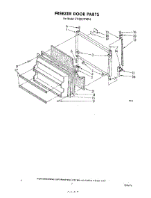 06 - Freezer Door parts for Whirlpool Refrigerator ET16EK1PWR0 from AppliancePartsPros.com