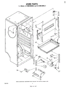 03 - Liner , Lit / Optional parts for Whirlpool Refrigerator EL15MNXMWR0 from AppliancePartsPros.com