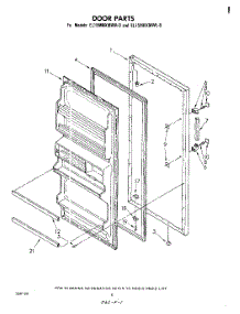 04 - Door parts for Whirlpool Refrigerator EL15MNXMWR0 from AppliancePartsPros.com