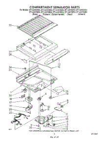 04 - Compartment Separator parts for Whirlpool Refrigerator ET14JKYSF04 from AppliancePartsPros.com