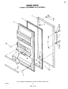 04 - Door parts for Whirlpool Refrigerator EL15CCXMWR0 from AppliancePartsPros.com