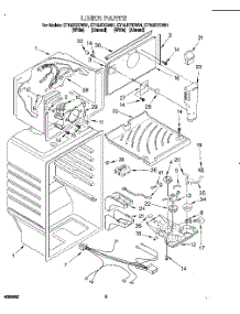 03 - Liner parts for Whirlpool Refrigerator ET16JKXDN01 from AppliancePartsPros.com