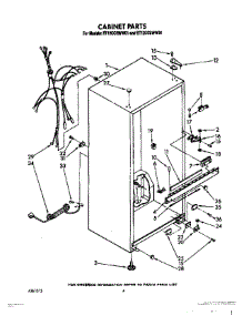 03 - Cabinet parts for Whirlpool Refrigerator ET12CCLWW01 from AppliancePartsPros.com