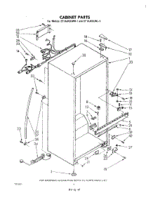 03 - Cabinet parts for Whirlpool Refrigerator ET14JKXLWL1 from AppliancePartsPros.com