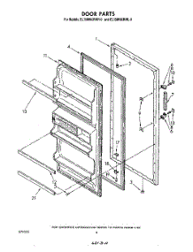 04 - Door parts for Whirlpool Refrigerator EL15MNXRWR0 from AppliancePartsPros.com