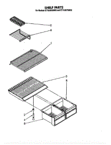 Shelf parts for Whirlpool Refrigerator ET16JKSXW02 from AppliancePartsPros.com