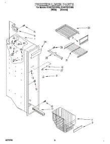 04 - Freezer Liner parts for Whirlpool Refrigerator ED25PWXDW00 from AppliancePartsPros.com