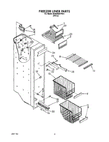 05 - Freezer Liner parts for Whirlpool Refrigerator ED25RQXYW01 from AppliancePartsPros.com