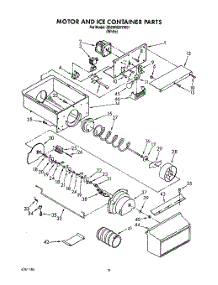 06 - Motor And Ice Container parts for Whirlpool Refrigerator ED25RQXYW01 from AppliancePartsPros.com