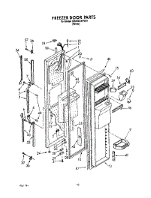 08 - Freezer Door parts for Whirlpool Refrigerator ED25RQXYW01 from AppliancePartsPros.com