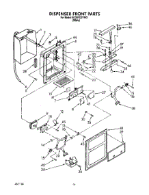 09 - Dispenser Front parts for Whirlpool Refrigerator ED25RQXYW01 from AppliancePartsPros.com