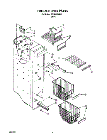 05 - Freezer Liner parts for Whirlpool Refrigerator ED25RQXYW02 from AppliancePartsPros.com