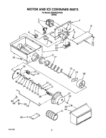 06 - Motor And Ice Container parts for Whirlpool Refrigerator ED25RQXYW02 from AppliancePartsPros.com