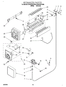 12 - Icemaker, Lit / Optional parts for Whirlpool Refrigerator ED25PWXDW00 from AppliancePartsPros.com