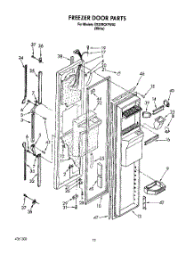 08 - Freezer Door parts for Whirlpool Refrigerator ED25RQXYW02 from AppliancePartsPros.com