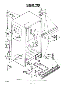 03 - Cabinet parts for Whirlpool Refrigerator EHT171TKWR1 from AppliancePartsPros.com