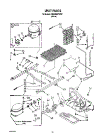 10 - Unit parts for Whirlpool Refrigerator ED25RQXYW02 from AppliancePartsPros.com