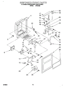 08 - Dispenser Front parts for Whirlpool Refrigerator ED25PQXDN00 from AppliancePartsPros.com