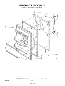 08 - Refrigerator Door , Lit / Optional parts for Whirlpool Refrigerator ET14JKXSW02 from AppliancePartsPros.com