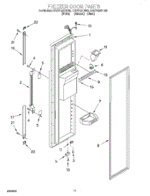 07 - Freezer Door parts for Whirlpool Refrigerator ED27DQXDW03 from AppliancePartsPros.com