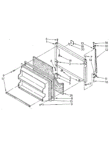 Freezer Door parts for Whirlpool Refrigerator ET14JKYSF02 from AppliancePartsPros.com