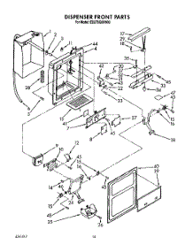 09 - Dispenser Front parts for Whirlpool Refrigerator ED27DQXXN00 from AppliancePartsPros.com