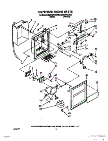 09 - Dispenser Front parts for Whirlpool Refrigerator ED25GWXXW00 from AppliancePartsPros.com