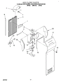 10 - Air Flow parts for Whirlpool Refrigerator ED27DQXDW00 from AppliancePartsPros.com