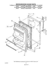 08 - Refrigerator Door , Lit / Optional parts for Whirlpool Refrigerator ET14JKXSW04 from AppliancePartsPros.com