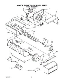 06 - Motor And Ice Container parts for Whirlpool Refrigerator ED22RQXXW01 from AppliancePartsPros.com