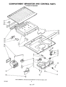 05 - Compartment Separator And Control parts for Whirlpool Refrigerator ET14AKXSW01 from AppliancePartsPros.com