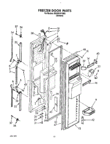 08 - Freezer Door parts for Whirlpool Refrigerator ED25DQXYN02 from AppliancePartsPros.com