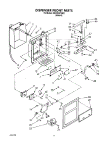 09 - Dispenser Front parts for Whirlpool Refrigerator ED25DQXYN02 from AppliancePartsPros.com