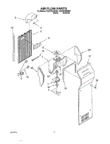 10 - Air Flow parts for Whirlpool Refrigerator ED25PQXDN01 from AppliancePartsPros.com