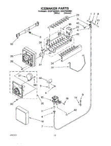 12 - Icemaker, Lit / Optional parts for Whirlpool Refrigerator ED25PQXDN01 from AppliancePartsPros.com