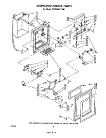 05 - Dispenser Front parts for Whirlpool Refrigerator ED26MM1LWR1 from AppliancePartsPros.com