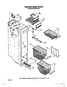 05 - Freezer Liner parts for Whirlpool Refrigerator ED27DQXWW10 from AppliancePartsPros.com