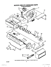 06 - Motor And Ice Container parts for Whirlpool Refrigerator ED27DQXWW10 from AppliancePartsPros.com
