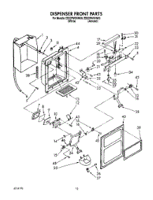 09 - Dispenser Front parts for Whirlpool Refrigerator ED22PWXXW00 from AppliancePartsPros.com