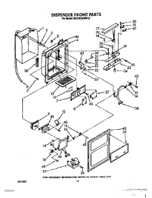 09 - Dispenser Front parts for Whirlpool Refrigerator ED27DQXWW10 from AppliancePartsPros.com
