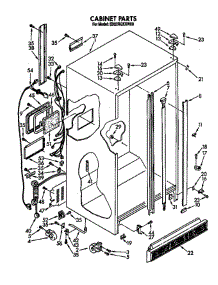 Cabinet parts for Whirlpool Refrigerator ED22RQXXN00 from AppliancePartsPros.com