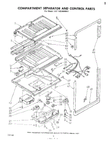 06 - Compartment Separator And Control parts for Whirlpool Refrigerator EHT182VKWR0 from AppliancePartsPros.com