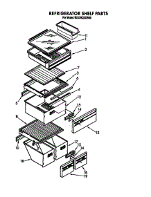 Refrigerator Shelf parts for Whirlpool Refrigerator ED22RQXXN00 from AppliancePartsPros.com