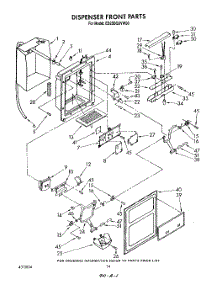 09 - Dispenser Front parts for Whirlpool Refrigerator ED25DQXVN00 from AppliancePartsPros.com