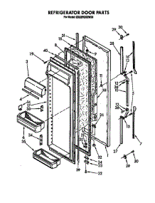 Refrigerator Door parts for Whirlpool Refrigerator ED22RQXXN00 from AppliancePartsPros.com