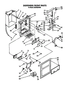 Dispenser Front parts for Whirlpool Refrigerator ED22RQXXN00 from AppliancePartsPros.com