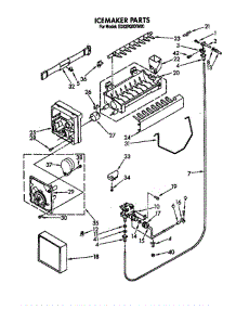 Icemaker parts for Whirlpool Refrigerator ED22RQXXN00 from AppliancePartsPros.com