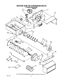 06 - Motor And Ice Container parts for Whirlpool Refrigerator ED25DQXYW00 from AppliancePartsPros.com